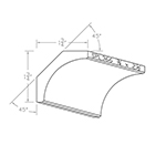 3/4" x 2-1/2" Walnut Custom Crown Moulding - SPL366