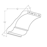 3/4" x 4-1/2" Ash Custom Crown Moulding - SPL368