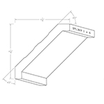 1" x 6" Walnut Custom Crown Moulding - SPL369