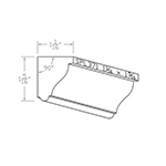 1-1/16" x 1-5/16" Red Oak Custom Crown Moulding - SPL371