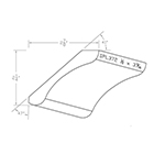 0.518" x 3-9/16" Clear Western Red Cedar Custom Crown Moulding - SPL372