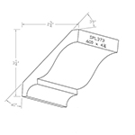 0.600" x 4-1/4" Cherry Custom Crown Moulding - SPL373