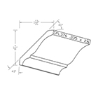 0.335" x 2-1/2" Hard Maple Custom Crown Moulding - SPL376