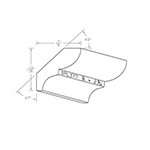 3/4" x 2-9/16" Red Oak Custom Crown Moulding - SPL377