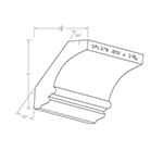 0.850" x 3-13/16" Quarter Sawn White Oak Custom Crown Moulding - SPL378