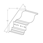 7/8" x 4-1/8" Walnut Custom Crown Moulding - SPL379