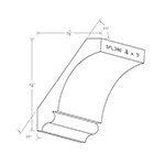 7/8" x 5" Hard Maple Custom Crown Moulding - SPL380