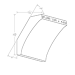 1.100" x 4.610" Cherry Custom Crown Moulding - SPL382