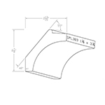 1-3/8" x 3-3/4" White Oak Custom Crown Moulding - SPL383