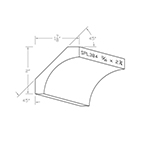 11/16" x 2-3/4" White Oak Custom Crown Moulding - SPL384