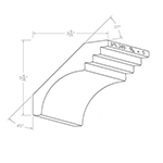 15/16" x 5" African Mahogany Custom Crown Moulding - SPL385