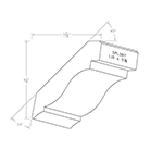 1.100" x 5-3/8" Cherry Custom Crown Moulding - SPL387