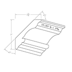 7/8" x 3-15/16" Cherry Custom Crown Moulding - SPL389