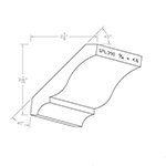 11/16" x 4-1/4" Character Grade White Oak Custom Crown Moulding - SPL390