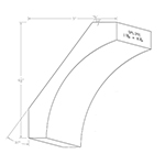 1-13/16" x 8-3/16" Natural Alder Custom Crown Moulding - SPL391