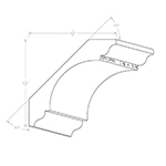 1-1/8" x 6-1/4" Character Grade Hickory Custom Crown Moulding - SPL396