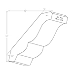 1-7/16" x 8-3/16" Cherry Custom Crown Moulding - SPL399