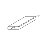 3/8" x 1-3/8" F/J Primed Poplar Shaker Style Square Door Stop - B510