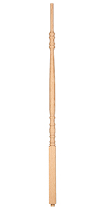 1-1/4" x 34" Red Oak Hampton Taper Top Baluster - LJ5200