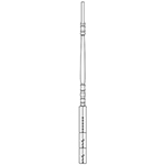 1-1/4" x 34" White Oak Hampton Taper Top Baluster - LJ5200