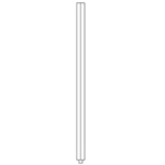 1-1/4" White Oak Square Top Baluster LJ-S-5060