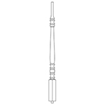 1-3/4" Hard Maple Pin Top Baluster LJ-S-5300