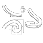 Brazilian Cherry LJ7231 L.H. Compound Climbing Volute