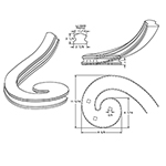 Natural Alder LJ7436 R.H. Compound Climbing Volute