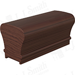 2-1/4" x 2-3/8" Walnut Traditional Handrail Plowed 1-1/4" - LJ6010P