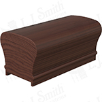 2-5/8" x 2-3/8" Walnut Traditional Handrail Plowed 1-3/4" - LJ6210P