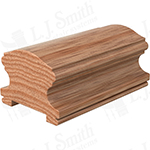 2-1/4" x 2-3/4" Red Oak Victorian Handrail Plowed 1-3/4" - LJ6400P