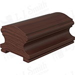 2-1/4" x 2-3/4" Walnut Victorian Handrail Plowed 1-3/4" - LJ6400P