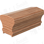 2-1/4" x 2-1/4" Red Oak Challis Handrail Plowed 1-1/4" - LJ6601P