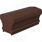 2-1/4" x 2-1/4" Walnut Challis Handrail Plowed 1-1/4" - LJ6601P