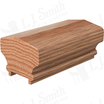 2-3/4" x 2-1/8" Red Oak Challis Handrail Plowed 1-1/4" - LJ6701P