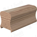 2" x 2-3/8" Hickory Handrail Plowed 1-3/4" - LJ6A10P1