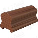 2" x 2-3/8" Cherry Handrail Plowed 1-1/4" - LJ6A10P0