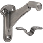 L.J. Smith Antique Nickel Wall Rail Bracket