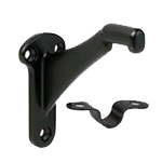 L.J. Smith Matte Black Wall Rail Bracket