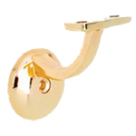 L.J. Smith Bright Brass Wall Rail Bracket