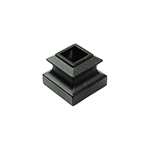 1/2" L.J. Smith Aluminum Square Flat Shoe With Set Screw, Low Sheen Black LI-ALM06