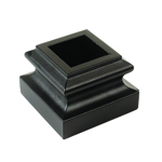 3/4" L.J. Smith Aluminum Square Mega Flat Shoe With Set Screw, Low Sheen Black LI-ALMGM08