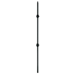 1/2" L.J. Smith Hollow Iron Square Baluster, Matte Nickel LIH-HOL2KNUC44