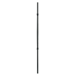 5/8" L.J. Smith Hollow Iron Round Balusters, Fluted Double Knuckle,  Low Sheen Black LIH-HOL65244
