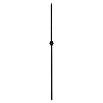 1/2" L.J. Smith Hollow Iron Square Kneewall Baluster, Single Knuckle, Low Sheen Black LIH-KW1KNUC44