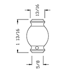 1/2" L.J. Smith Iron Kunckle, Matte Nickel LI-ALAK03