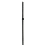 3/4" L.J. Smith Hollow Iron Square Balusters, Single Knuckle,  Low Sheen Black LIH-MG1KNUC44