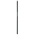 3/4" L.J. Smith Hollow Iron Square Balusters, Single Twist,  Low Sheen Black LIH-MG1TW44