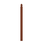 3-1/2" x 58" Brazilian Cherry Second Floor Landing Newel - LJ4005