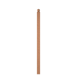 3-1/2" x 73" Red Oak Round Top Intermediate Landing Newel - LJ4006RT